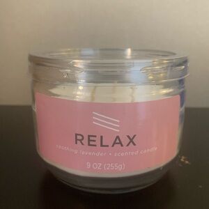 New Relax Soothing Lavender Candle 9 Oz